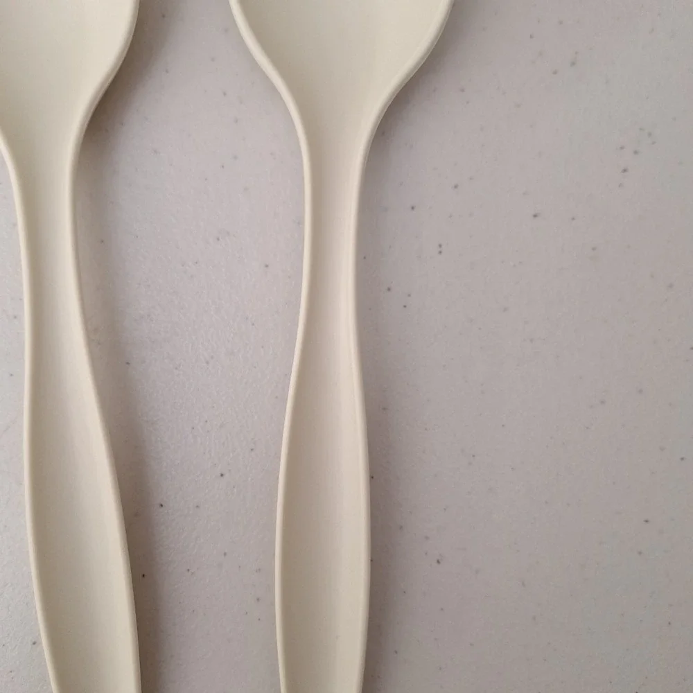 Vintage TUPPERWARE Serving Fork Spoon, Set of 2, 12